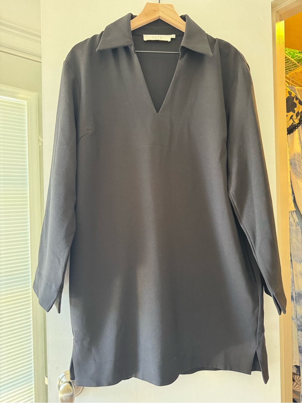 Women’s Black V-Neck Collar dress